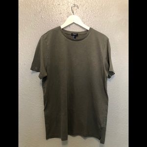 Army green Forever 21 long t-shirt